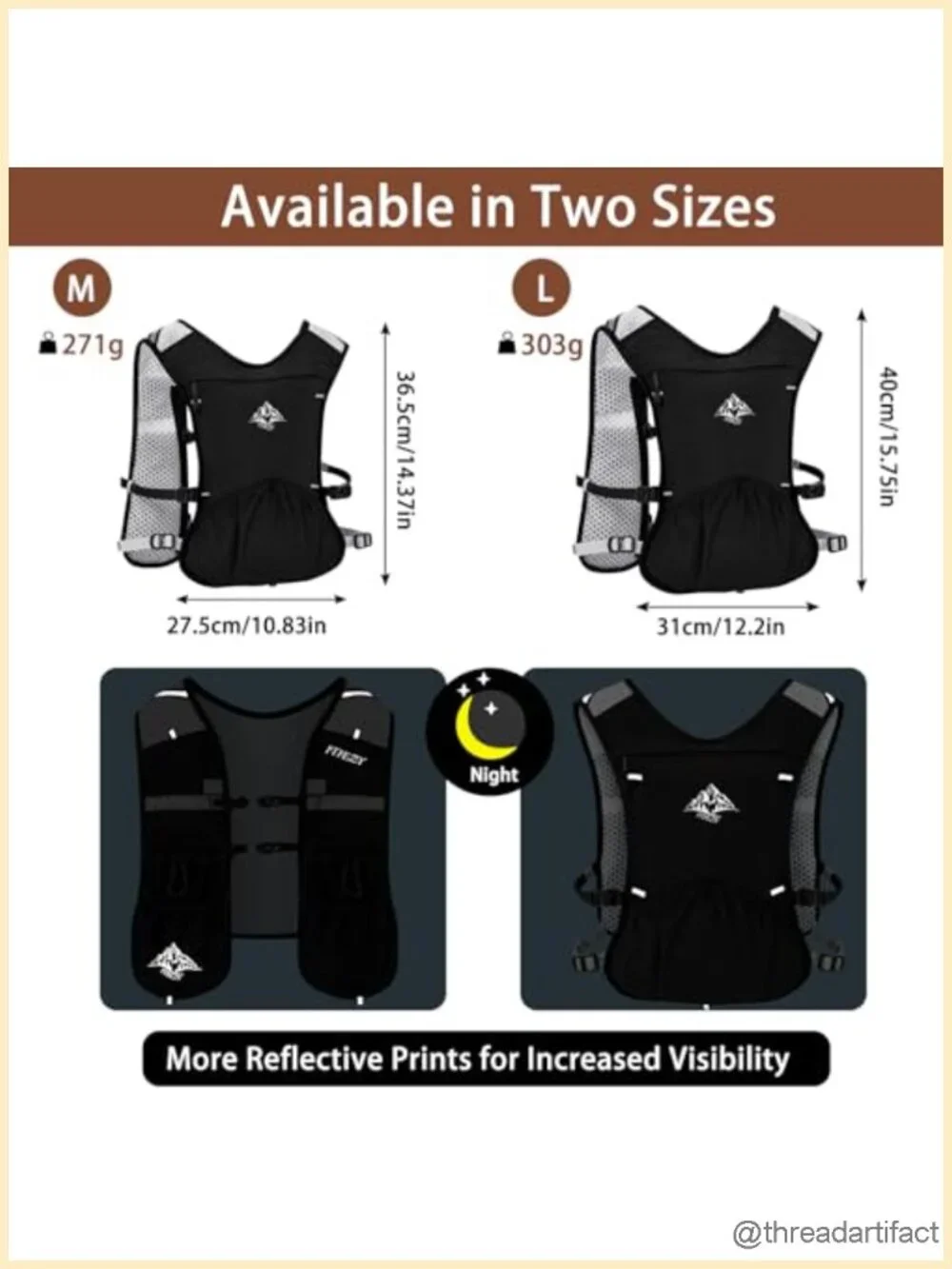 5L Hydration Backpack Running Vest, Zero-Bounce Adjustable Vest for Marathon,